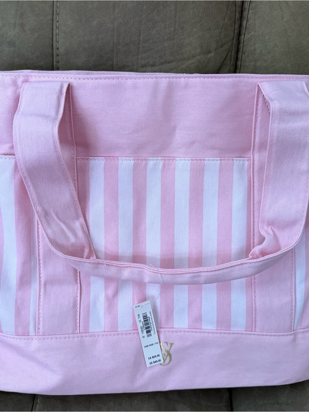 Madewell Pink Canvas Tote Bag - Picture 2 of 7